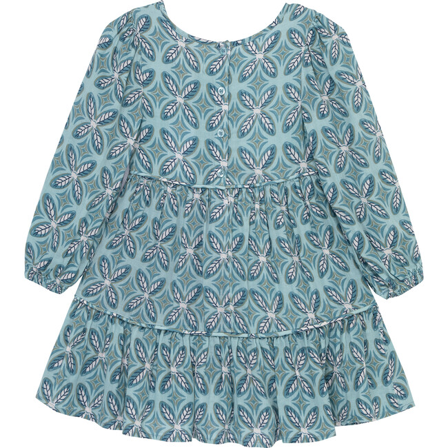 Mosaic Print Dress, Blue - Dresses - 2