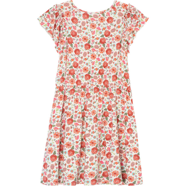 Floral Modal Dress, Red