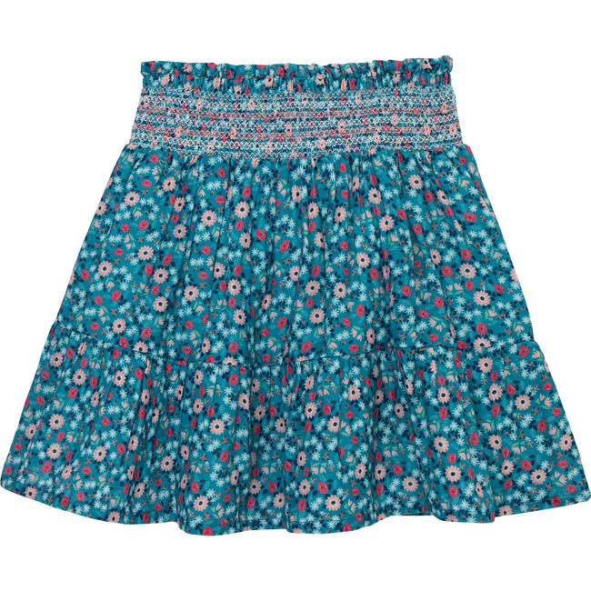Floral Pixie Skirt, Blue - Skirts - 2
