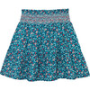 Floral Pixie Skirt, Blue - Skirts - 2