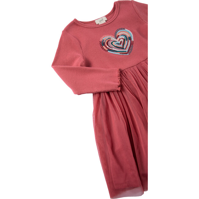 Baby Ribbed Tulle Dress, Red - Dresses - 3