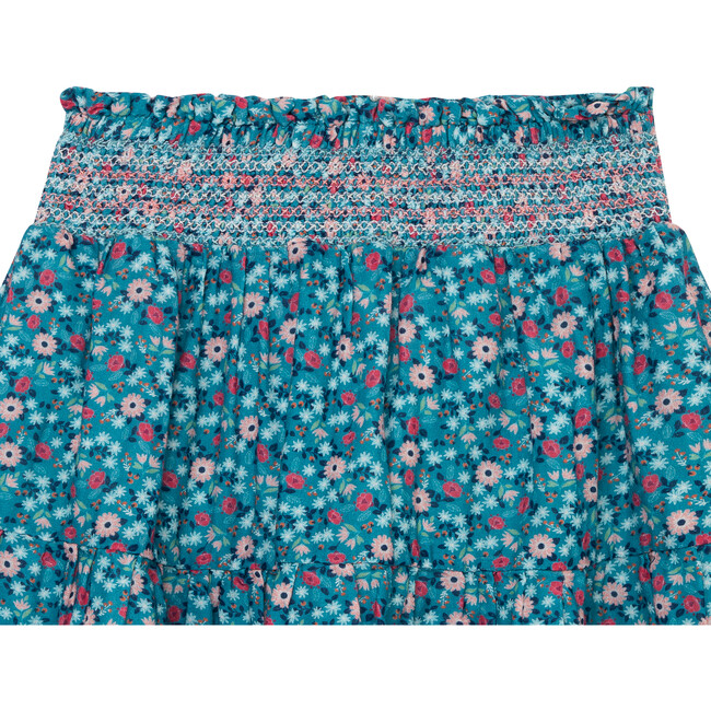 Floral Pixie Skirt, Blue - Skirts - 3