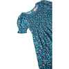 Popcorn Smocking Dress, Blue - Dresses - 3