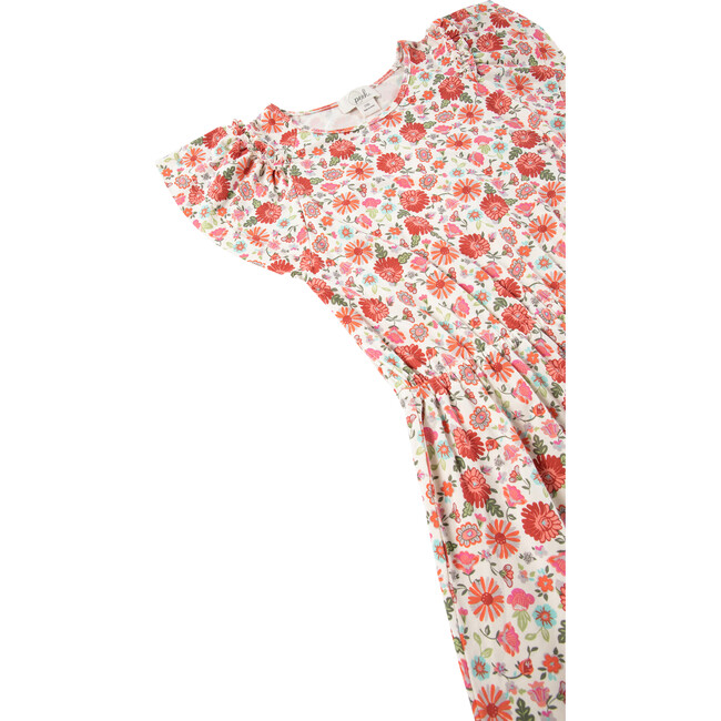 Floral Modal Dress, Red - Dresses - 3
