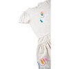 Unicorn Applique Dress, Off-White - Dresses - 3