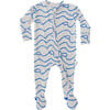 Surf Footie Pajama, Blue - Footie Pajamas - 1 - thumbnail