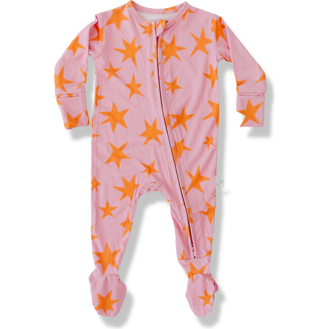 Stars Footie Pajama, Pink