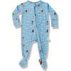 Swimming Footie Pajama, White - Footie Pajamas - 1 - thumbnail