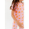 Stars Pajama Set, Pink - Pajamas - 2