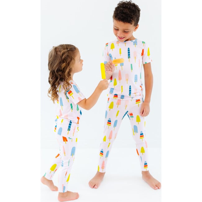 Popsicles Pajama Set, Pink - Pajamas - 4