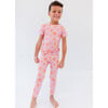 Stars Pajama Set, Pink - Pajamas - 3