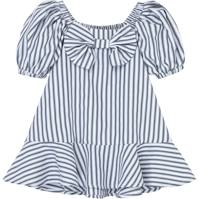 Baby Bow Front Dress, Stripe