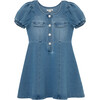 Fit & Flare Dress, Denim - Dresses - 1 - thumbnail