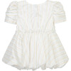 Baby Metallic Bubble Dress, White - Dresses - 2