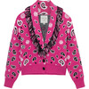 Fringed Sweater Shawl, Pink - Cardigans - 1 - thumbnail