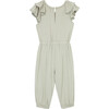 Baby Flutter Sleeve Jumpsuit, Sage - Rompers - 2