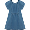 Bubble Sleeve Dress, Denim - Dresses - 2