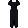 Paperbag Jumpsuit, Black - Rompers - 1 - thumbnail