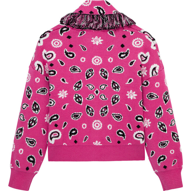 Fringed Sweater Shawl, Pink - Cardigans - 2
