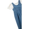 Baby Bow Back Jumpsuit Set, Denim - Rompers - 3