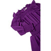 Smocked Crepe Dress, Purple - Dresses - 3