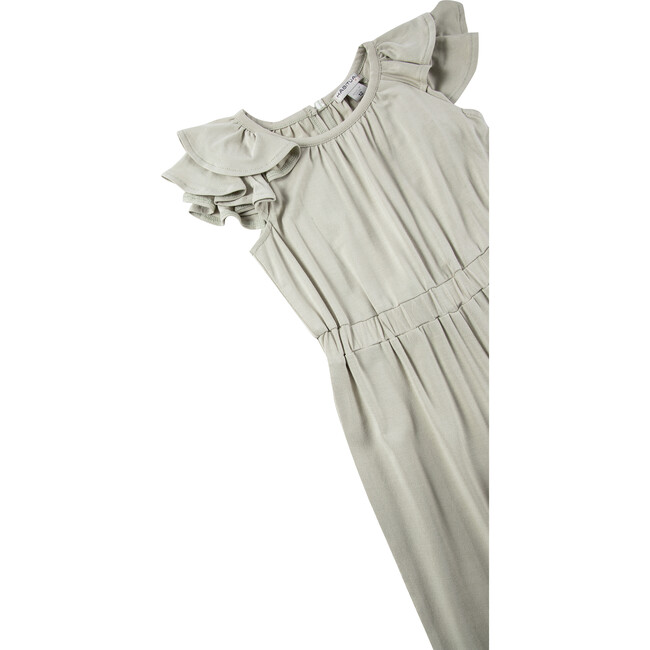 Baby Flutter Sleeve Jumpsuit, Sage - Rompers - 3