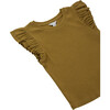 Baby Flutter Sleeve Top, Olive - T-Shirts - 3
