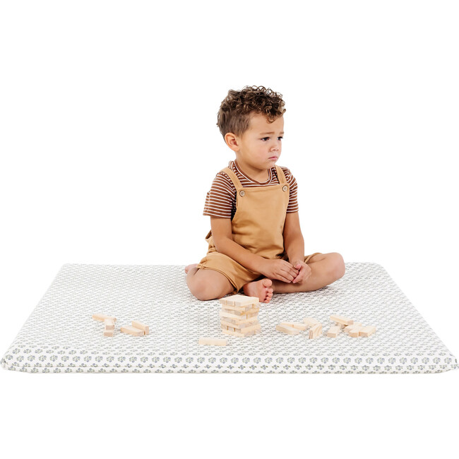 Square Padded Leather Play Mat , Meadow