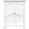 Versailles Wooden Floor Cabinet with 2 Shelves, White - Cabinets - 1 - thumbnail