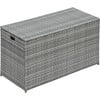 Wicker 154 Gallon Outdoor Deck Box for Cushions Storage, Gray - Outdoor Home - 1 - thumbnail