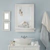 Stratford Wooden Wall Mirror with Storage Shelf, White - Cabinets - 2