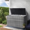 Wicker 154 Gallon Outdoor Deck Box for Cushions Storage, Gray - Outdoor Home - 3