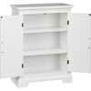 St. James Wooden Floor Cabinet with 3 Shelves, White - Cabinets - 5