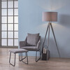 Romanza 62" Postmodern Tripod Floor Lamp with Drum Shade, Gray - Lighting - 4