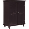 Versailles Wooden Floor Cabinet with 2 Shelves, Dark Espresso - Cabinets - 5