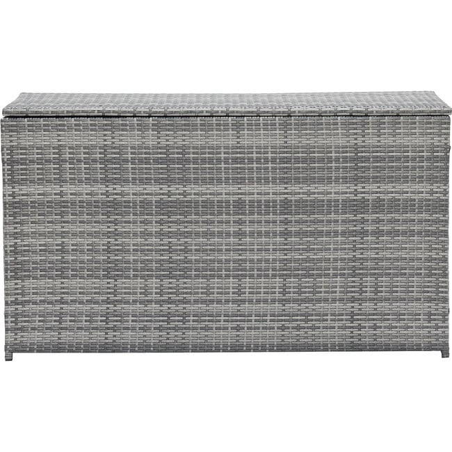 Wicker 154 Gallon Outdoor Deck Box for Cushions Storage, Gray - Outdoor Home - 5