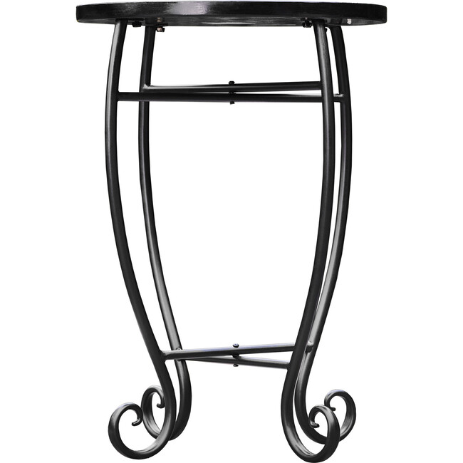 Small 14" Round Outdoor Mosaic Side Table Planter Stand, Blue - Outdoor Home - 5