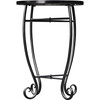 Small 14" Round Outdoor Mosaic Side Table Planter Stand, Blue - Outdoor Home - 5