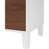 Tyler Modern Wooden Floor Storage Cabinet with Drawer for Bathrooms, Living Rooms, Hallways, Walnut/White, 13" x 26" x 34.17" - Cabinets - 6