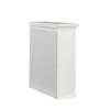 St. James Wooden Wall Cabinet with 2 Shelves, White - Cabinets - 5