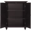 Versailles Wooden Floor Cabinet with 2 Shelves, Dark Espresso - Cabinets - 7