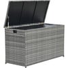 Wicker 154 Gallon Outdoor Deck Box for Cushions Storage, Gray - Outdoor Home - 7