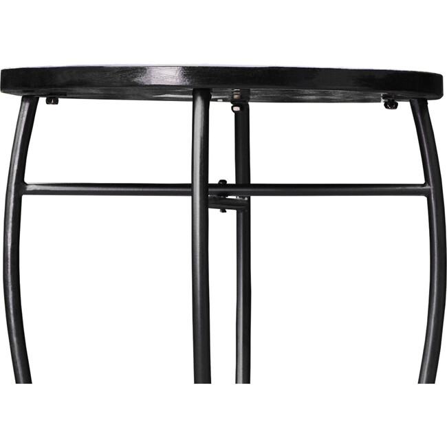 Small 14" Round Outdoor Mosaic Side Table Planter Stand, Blue - Outdoor Home - 7