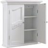 Versailles Wooden Wall Cabinet with 2 Shelves, White - Cabinets - 5