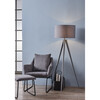 Romanza 62" Postmodern Tripod Floor Lamp with Drum Shade, Gray - Lighting - 5