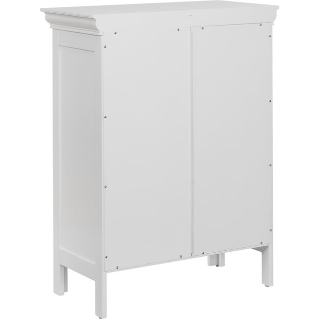 Stratford Wooden Floor Cabinet with 2 Shelves, White - Cabinets - 6