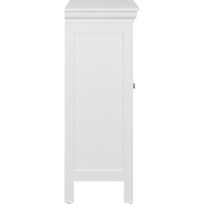 Stratford Wooden Floor Cabinet with 2 Shelves, White - Cabinets - 7