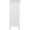 Stratford Wooden Floor Cabinet with 2 Shelves, White - Cabinets - 7