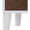 Tyler Modern Wooden Linen Tower Tall Storage Cabinet with Two Doors for Bathrooms or Hallways, Walnut/White, 13" x 15" x 63" - Cabinets - 7