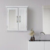 Newport Contemporary Wooden Wall-Mount Medicine Storage Cabinet with Mirrored Door for Bathrooms and Vanities, White, 6" x 18" x 20.5" - Cabinets - 2